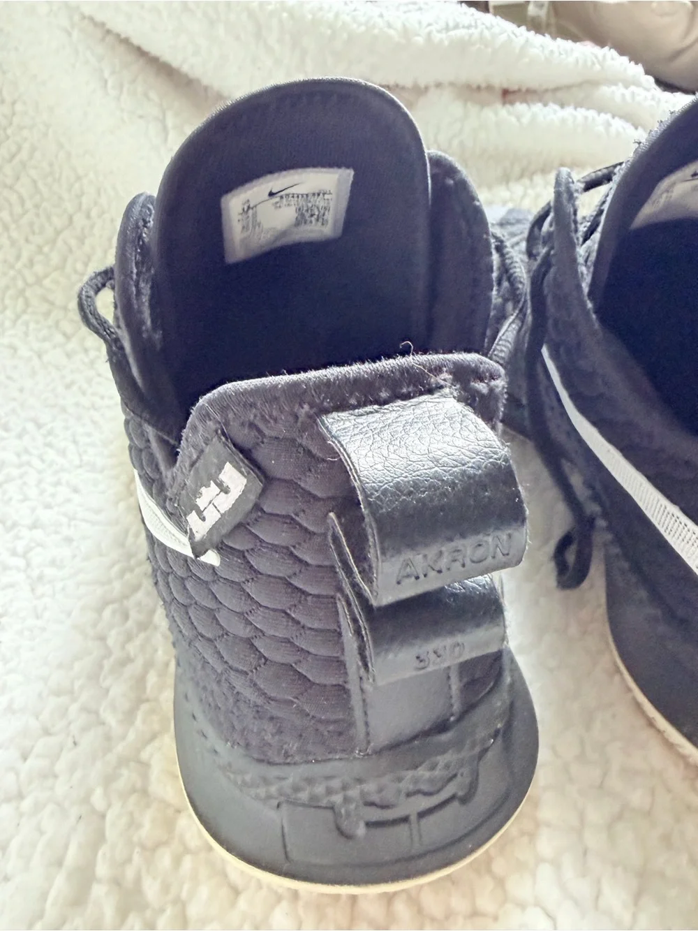 Nike Black LeBron Witness Sneakers with White Logo Detail